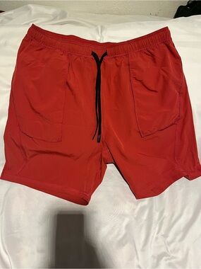 Balance Collection Men's Red Athletic Shorts